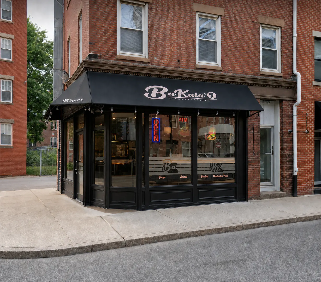 Bakala'O Kitchenette storefront at 1002 Tremont Street in Boston